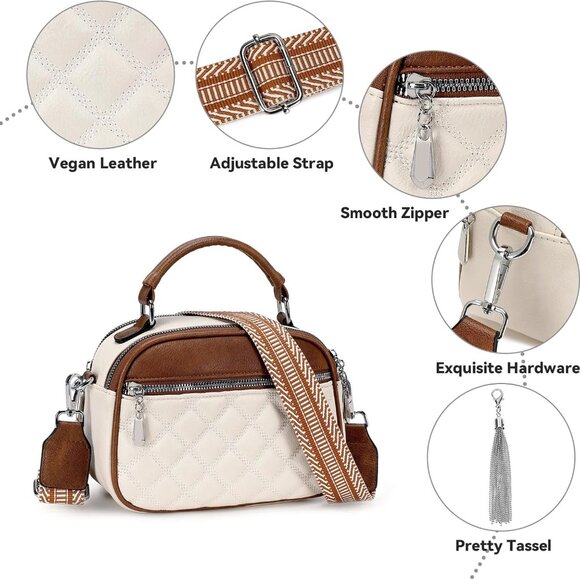 Chic Adjustable Wide Strap Crossbody Handbag - Perfect for Fashion-Forward Women - Picture 5 of 6